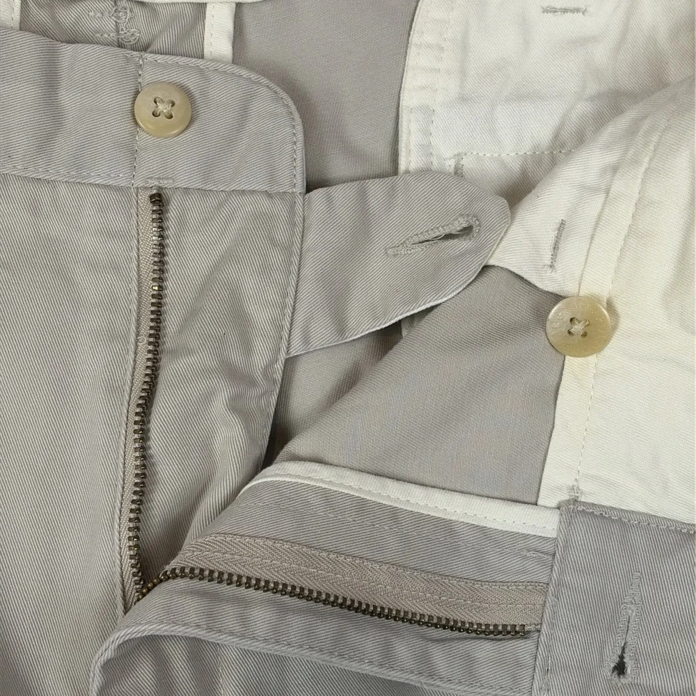 Polo Ralph Lauren Chino Pants‎ Mens 40/29 Beige Pleated Cuffed Cotton Twill